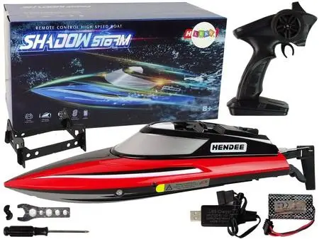 Motorówka R/C 2,4G czerwona 20-25 km/h - Leantoys