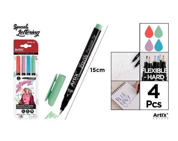 Markery z precyzyjną końcówką Happy Colors 4 kol - Artix