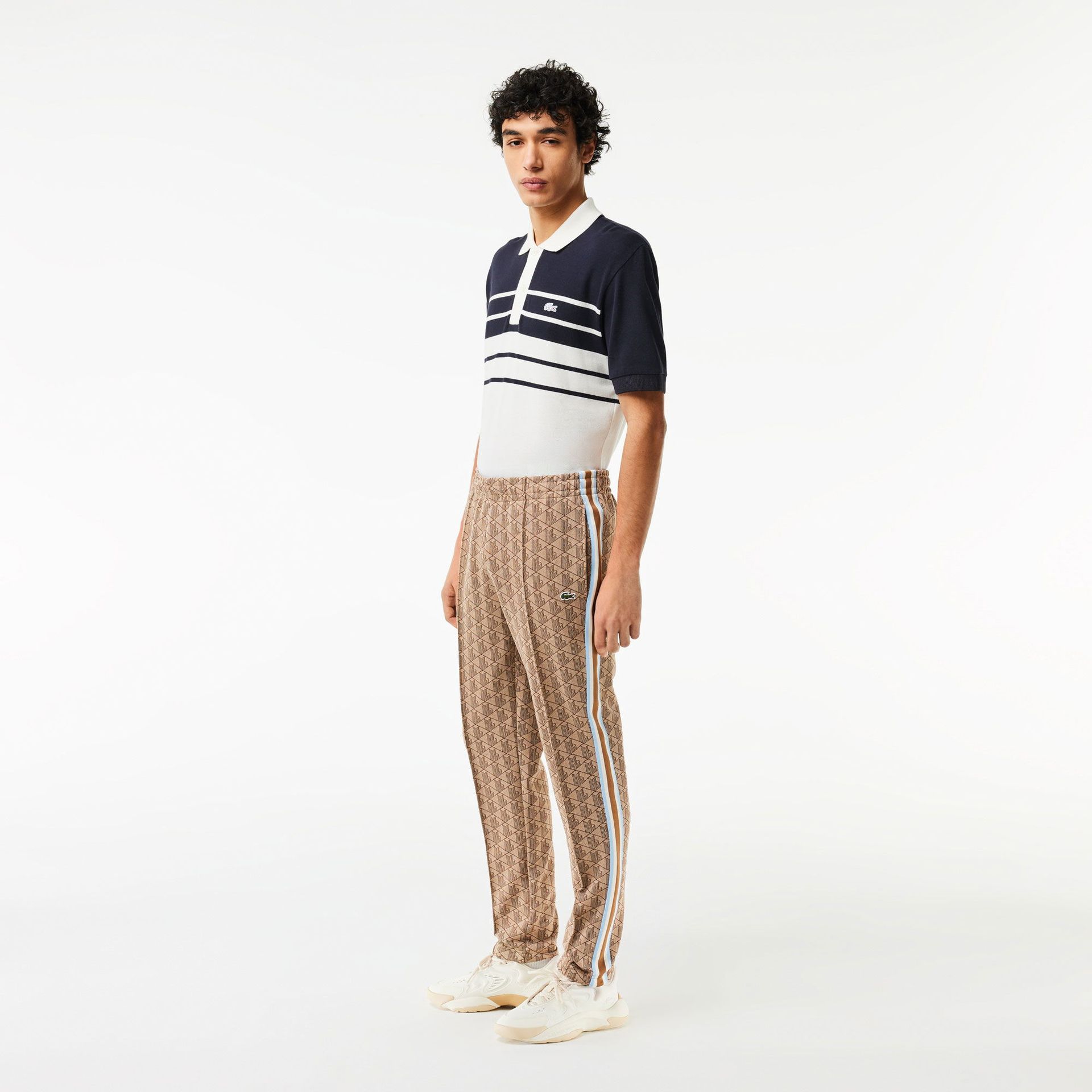 Spodnie dresowe Lacoste Paris z żakardowym monogramem