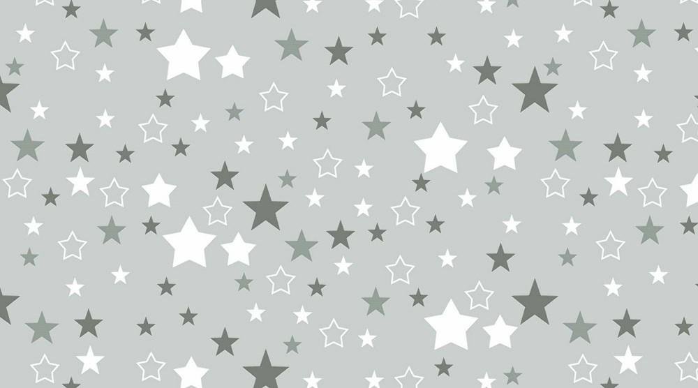 Poszewka 50x60 gwiazdki szara Kids