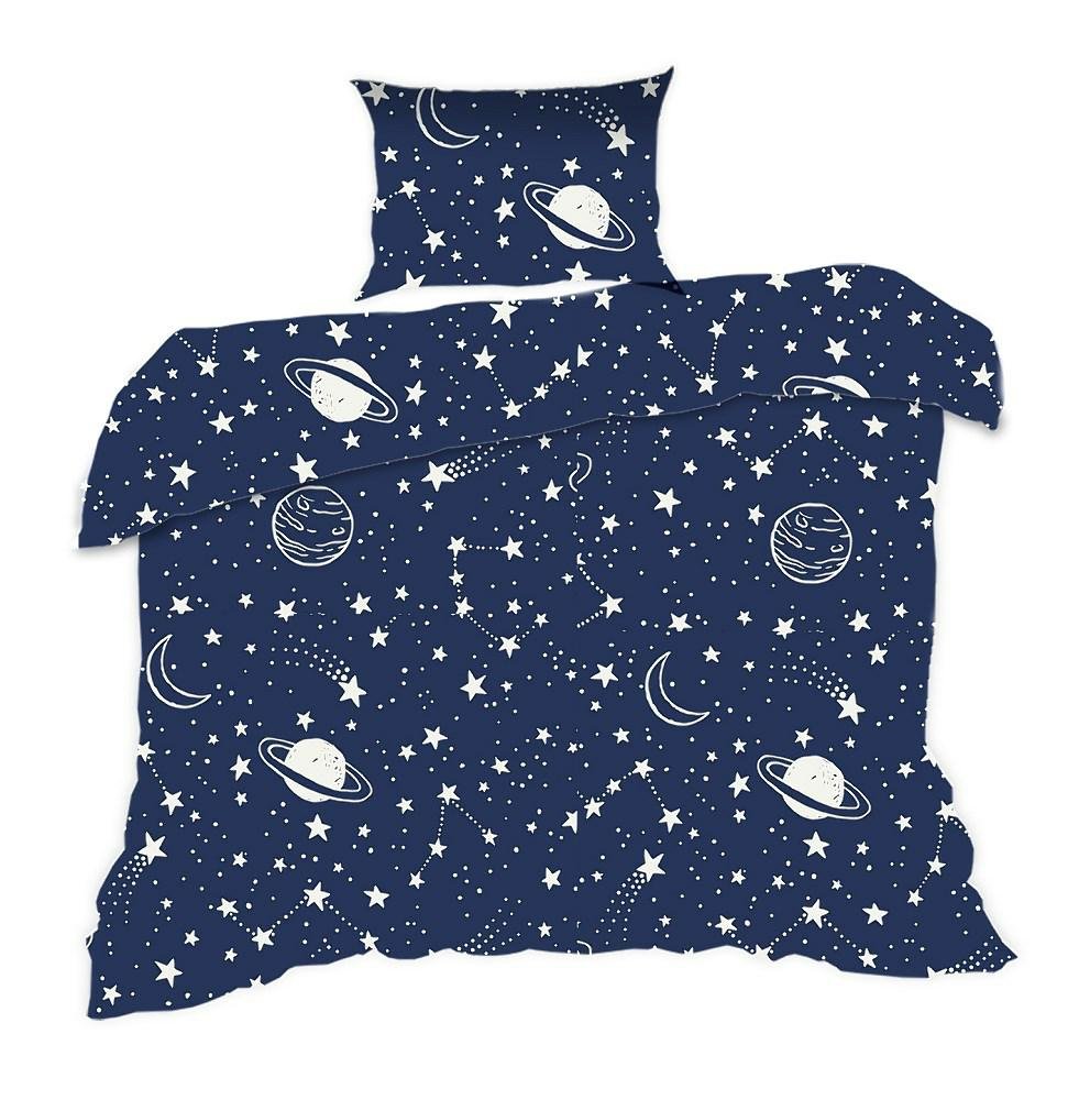 Pościel 140x200 gwiazdozbiór granatowa planety Kids