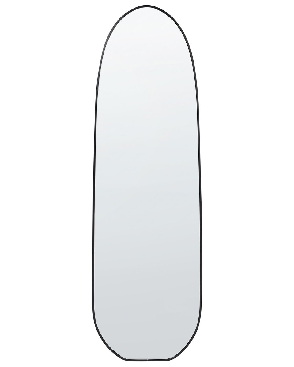 Metalowe lustro ścienne 46 x 160 cm czarne DARNETS