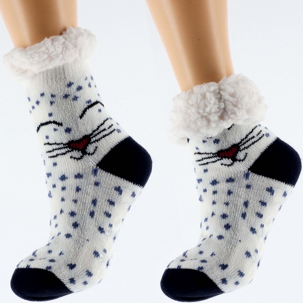 Skarpetki Dziecięce Antypoślizgowe Grube Zimowe Rozmiar 32-35