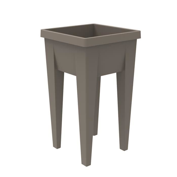 Przestrzeń na warzywa i stół URBAN taupe - dł. 38,5 x gł. 38,5 x wys. 68 cm - 4 korki spustowe - EDA