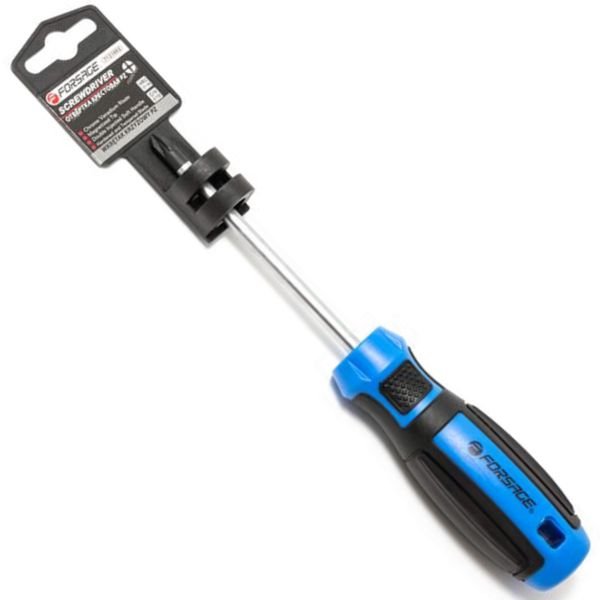 Wkrętak Śrubokręt magnetyczny krzyżakowy krzyżak PZ1x100mm stal Cr-V FORSAGE