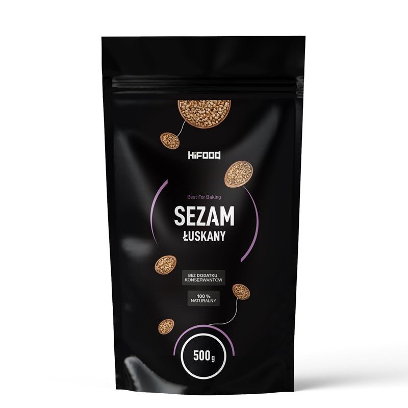 SEZAM BIAŁY ŁUSKANY 500g HiFOOD