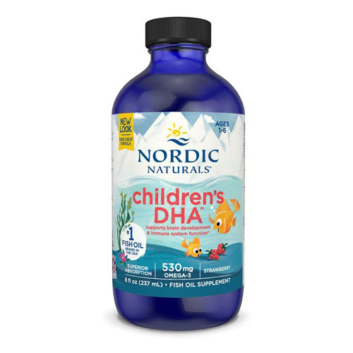 Nordic Naturals Children's DHA Omega 3 dla dzieci w płynie smak truskawkowy, Suplement diety, 237 ml