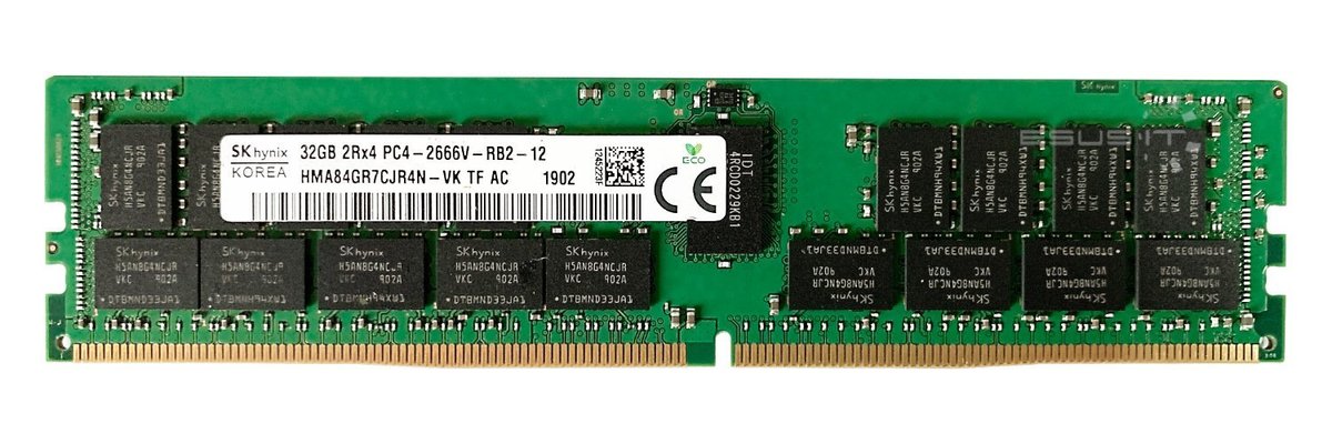 Pamięć RAM 1x 32GB Hynix ECC REGISTERED DDR4 2Rx4 2666MHz PC4-21300 RDIMM HMA84GR7JJR4N-VK