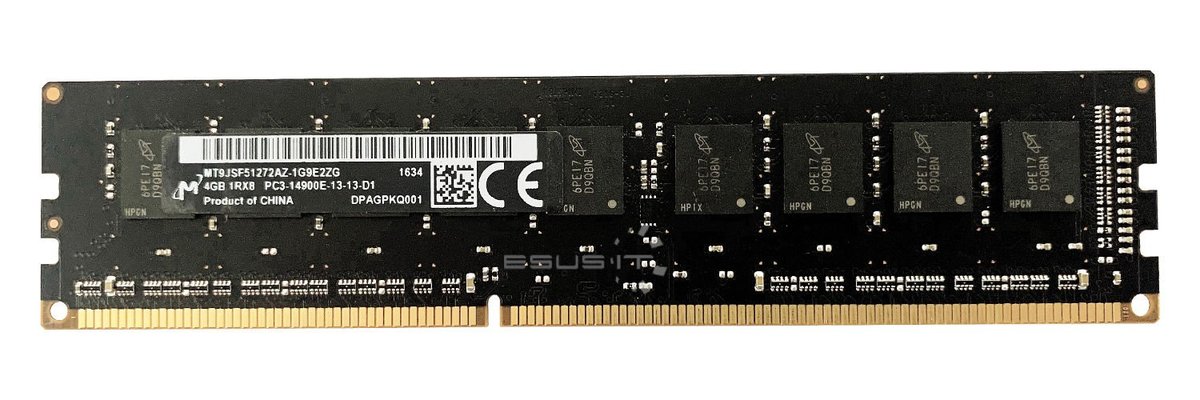 Pamięć RAM 1x 4GB Micron ECC UNBUFFERED DDR3  1866MHz PC3-14900 UDIMM | MT9JSF51272AZ-1G9