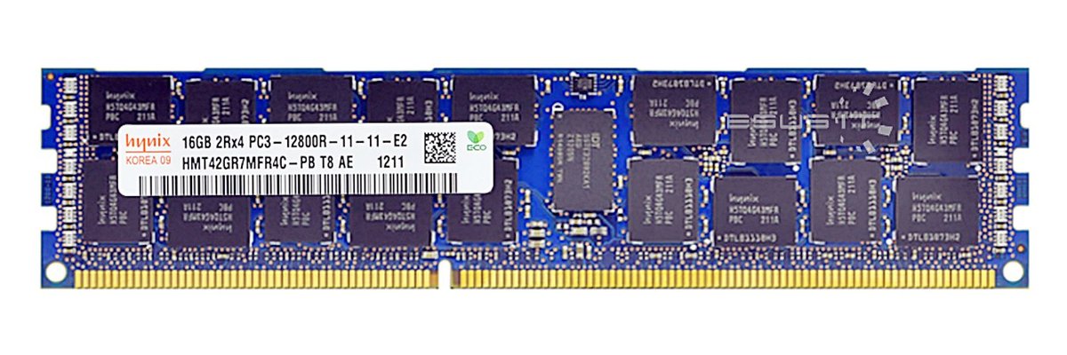 Pamięć RAM 1x 16GB Hynix ECC REGISTERED DDR3 2Rx4 1600MHz PC3-12800 RDIMM | HMT42GR7MFR4C-PB