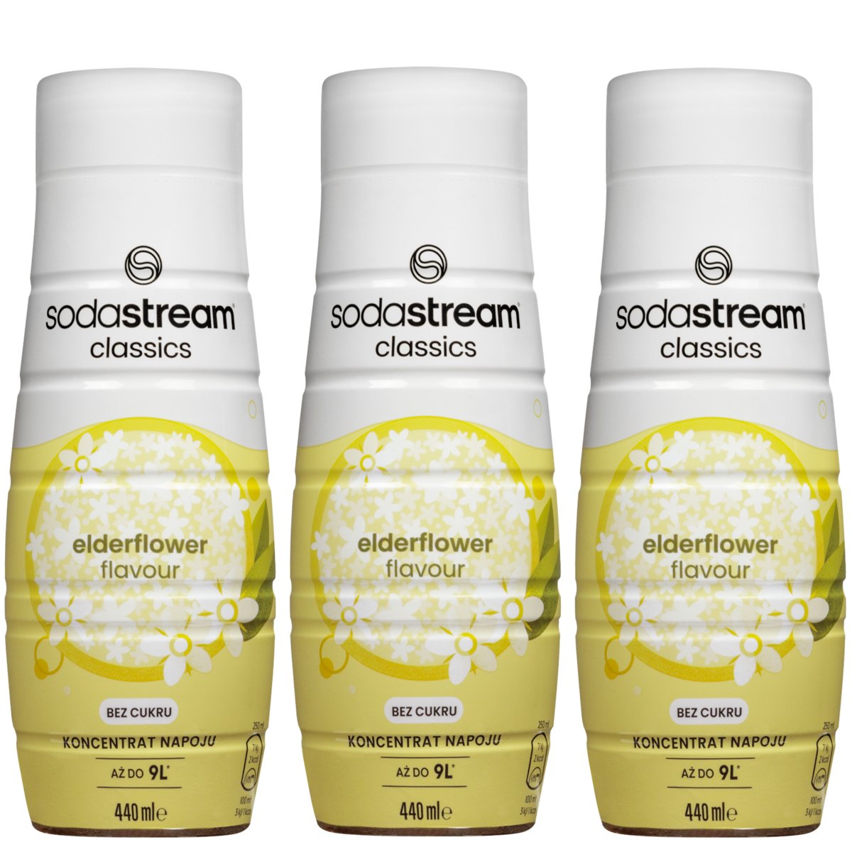 3x Syrop do SodaStream Elderflower Zero 440ml