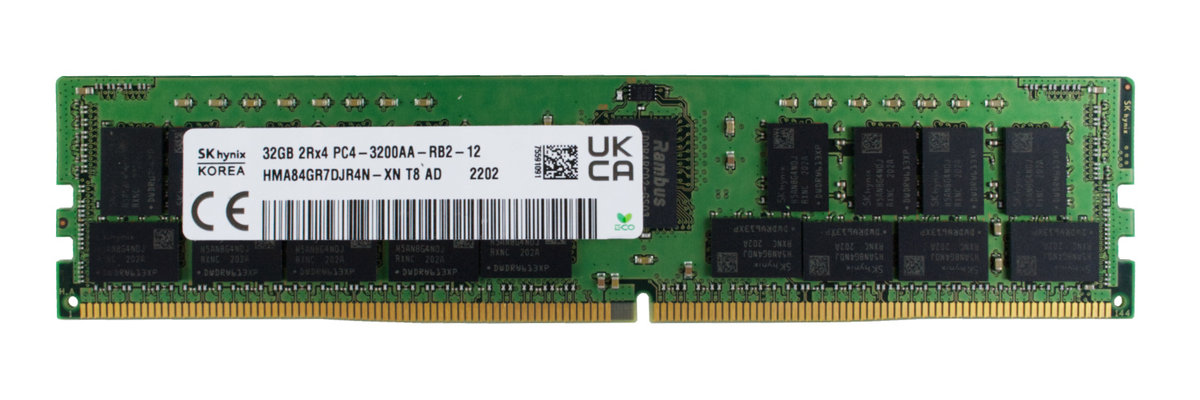 Pamięć RAM 1x 32GB Hynix DDR4 2Rx4 3200MHz PC4-25600 ECC REGISTERED HMA84GR7DJR4N-XN