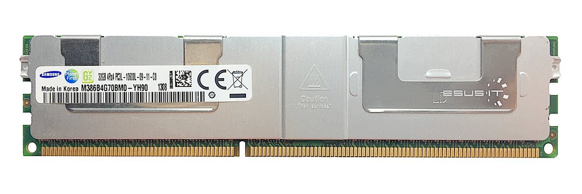 Pamięć RAM 1x 32GB Samsung ECC LOAD REDUCED DDR3 4Rx4 1333MHz PC3-10600 LRDIMM | M386B4G70BM0-YH9