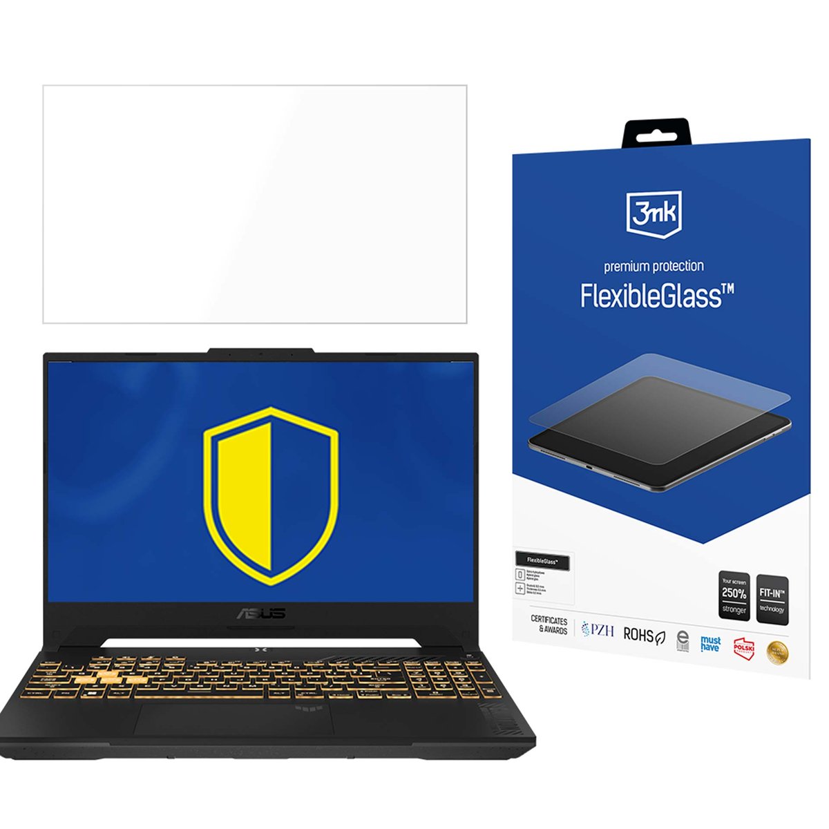 Nietłukące szkło hybrydowe na ASUS TUF Gaming F15 3mk FlexibleGlass