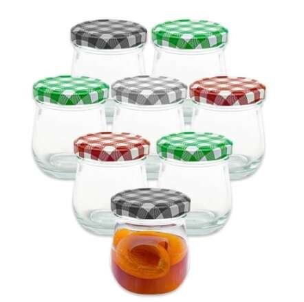 KPL 8 szt Słoik szklany baryłka z zakrętką 200 ml