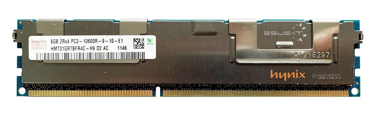 Pamięć RAM 1x 8GB Hynix ECC REGISTERED DDR3 2Rx4 1333MHz PC3-10600 RDIMM | HMT31GR7BFR4C-H9