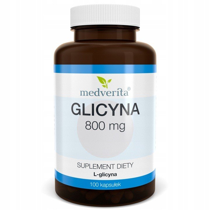 Medverita Glicyna 800 mg, Suplement diety, 100 kapsułek