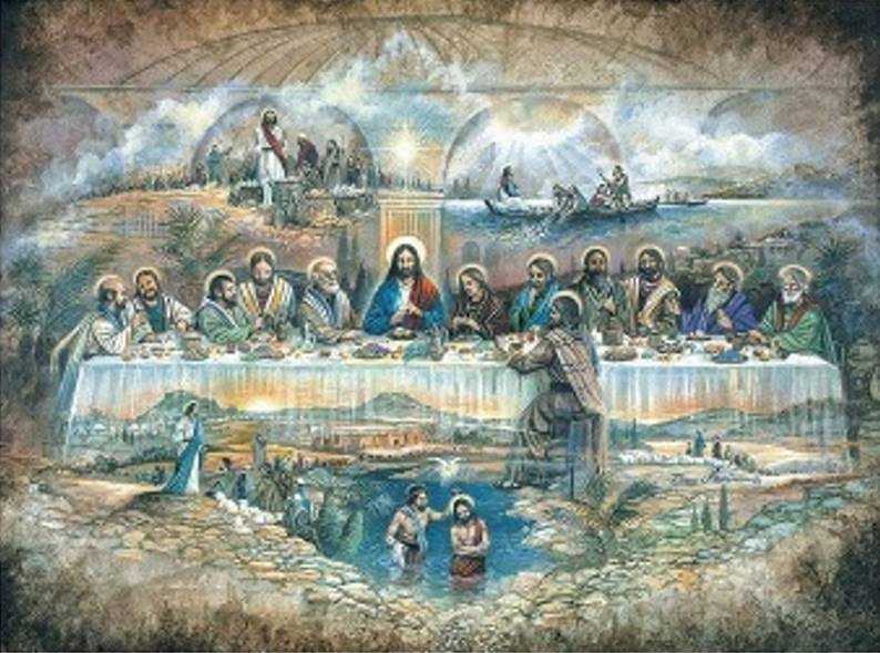 Diamentowa Mozaika Ostatnia Wieczerza,80x40 Cm