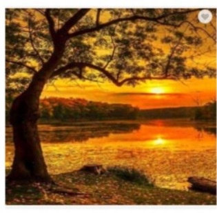 Diamentowa Mozaika Zachód Słońca Nad Moczarami 40x30 Cm