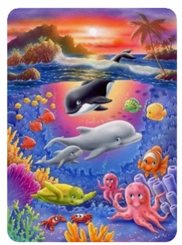 Diamentowa Mozaika Morskie Zwierzęta 40x80cm