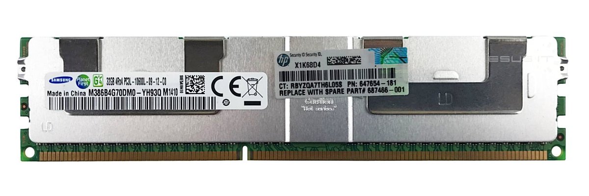 Pamięć RAM 1x 32GB Samsung ECC LOAD REDUCED DDR3  1333MHz PC3-10600 LRDIMM | M386B4G70DM0-YH9