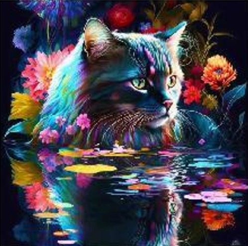 Diamentowa mozaika Kot 30x40cm 2000117 Norimpex