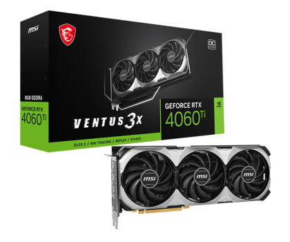 MSI GeForce RTX 4060 Ti Ventus 3X E OC 8G GDDR6