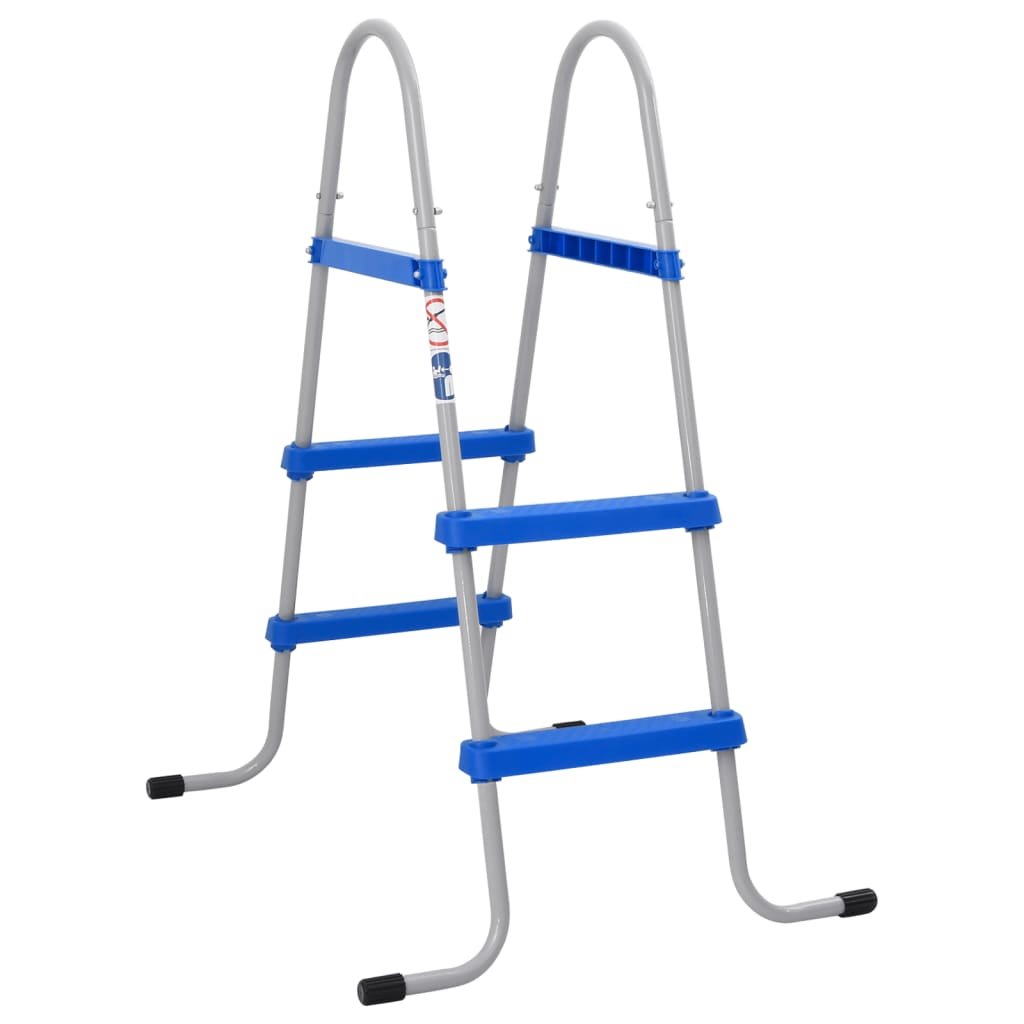 vidaXL Drabinka do basenu naziemnego, 84 cm, stal i plastik
