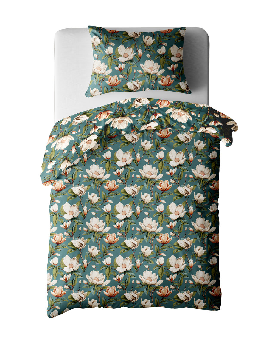 Pościel 2 elementowa JUNIOR 140x200 + 50x60 cm BAWEŁNA 100% dla młodzieży i dorosłych MAGNOLIE