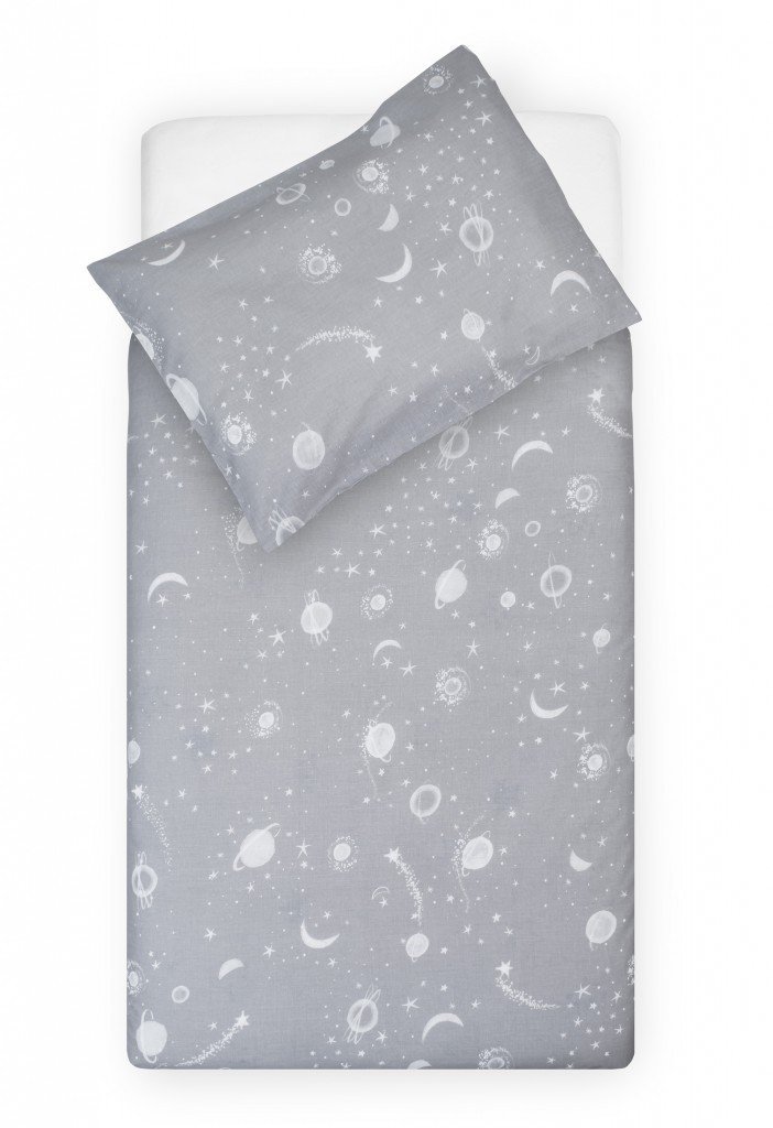 JOLLEIN KOMPLET POŚCIELI GALAXY SZARY 100x140cm