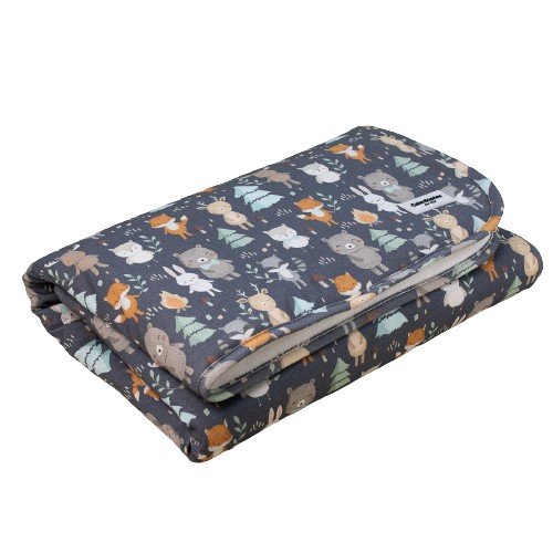 ColorStories - Kocyk bawełniany ocieplany jersey- Woodland Grey