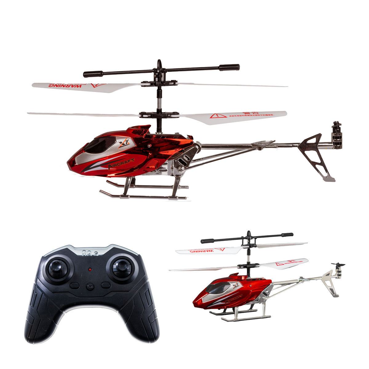 HELIKOPTER zdalnie sterowany RC na pilota dron LED kolor czerwony