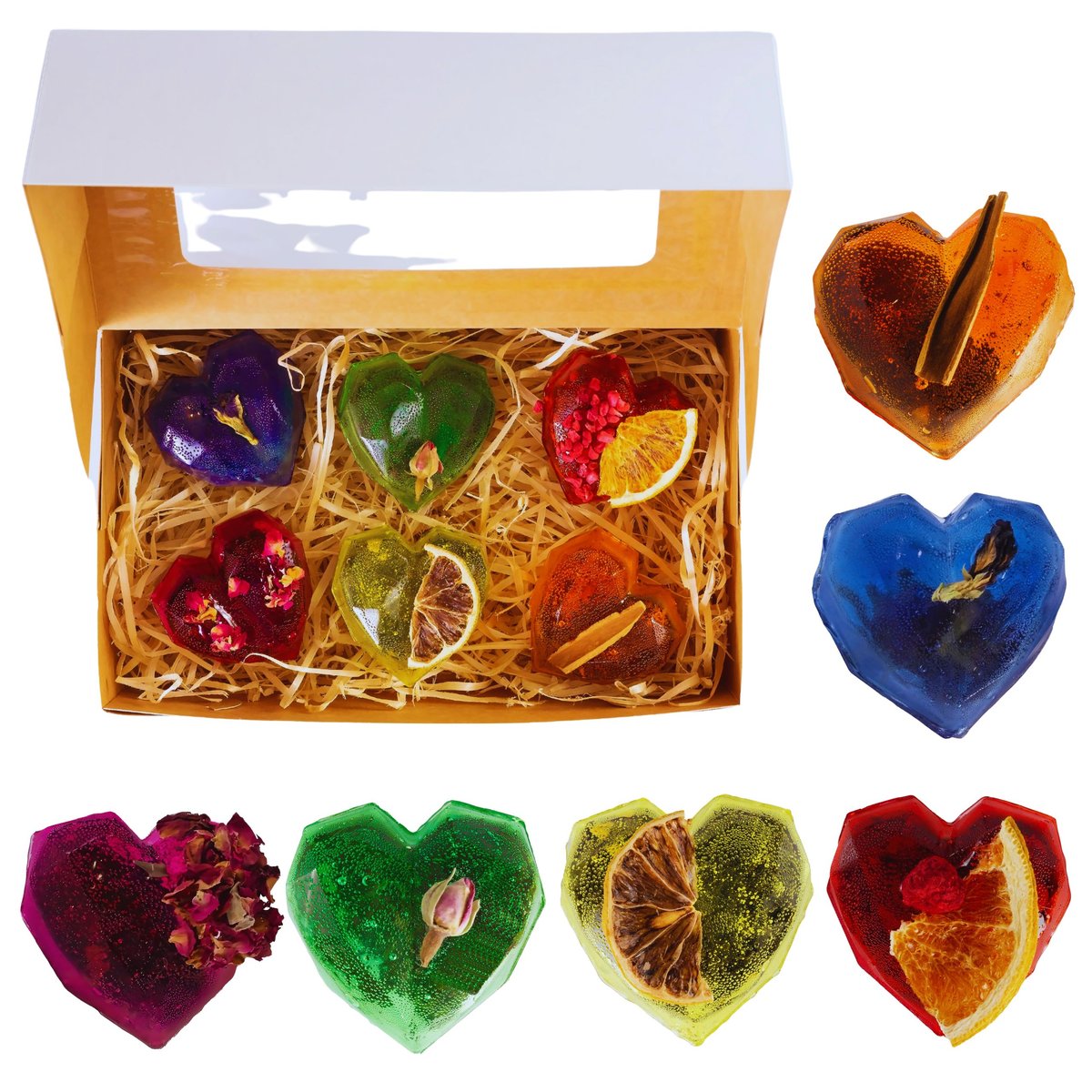 Zestaw Herbat Na Prezent Bombki Herbaciane Kalejdoskop Serc 6 Sztuk Pudełko