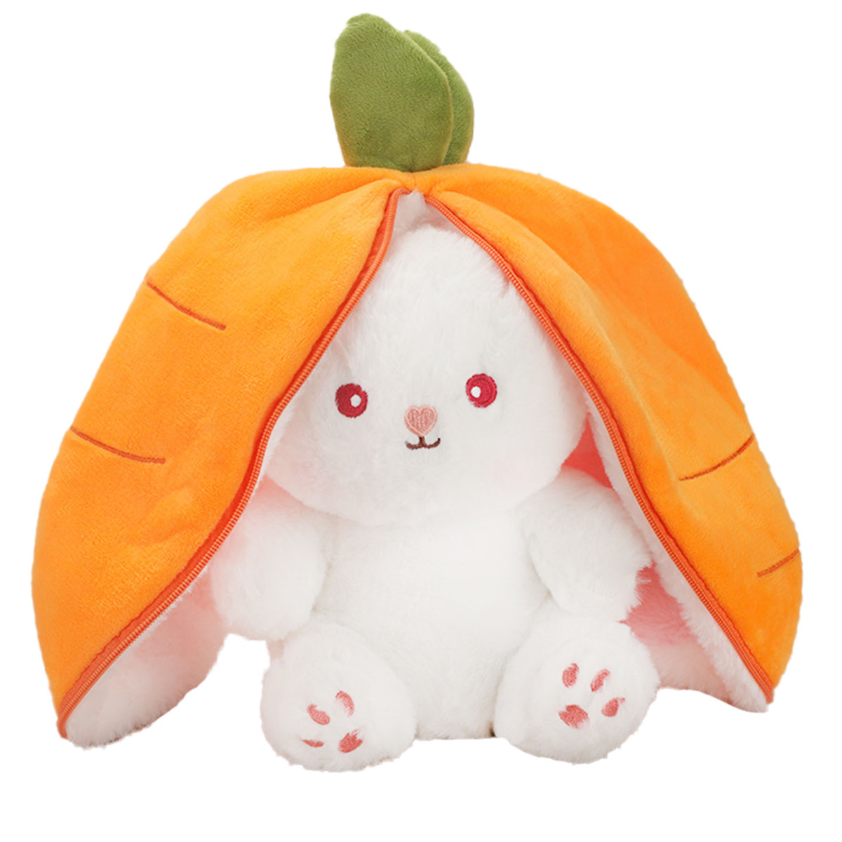 Maskotka Królik pluszowa Pluszak Marchewka Uszy 25cm 2w1 Przytulanka MIŚ