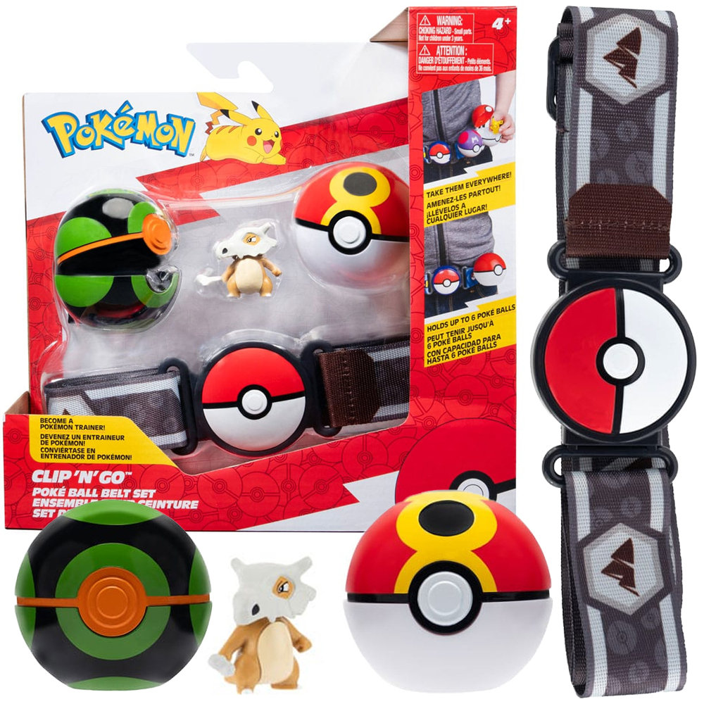 PAS TRENERA POKEMON FIGURKA CUBONE CLIP N GO ZESTAW STARTOWY POKÉMON