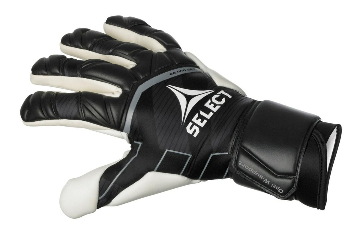 Rękawice piłkarskie dla bramkarza SELECT 88 Pro Grip czarno/białe - 12