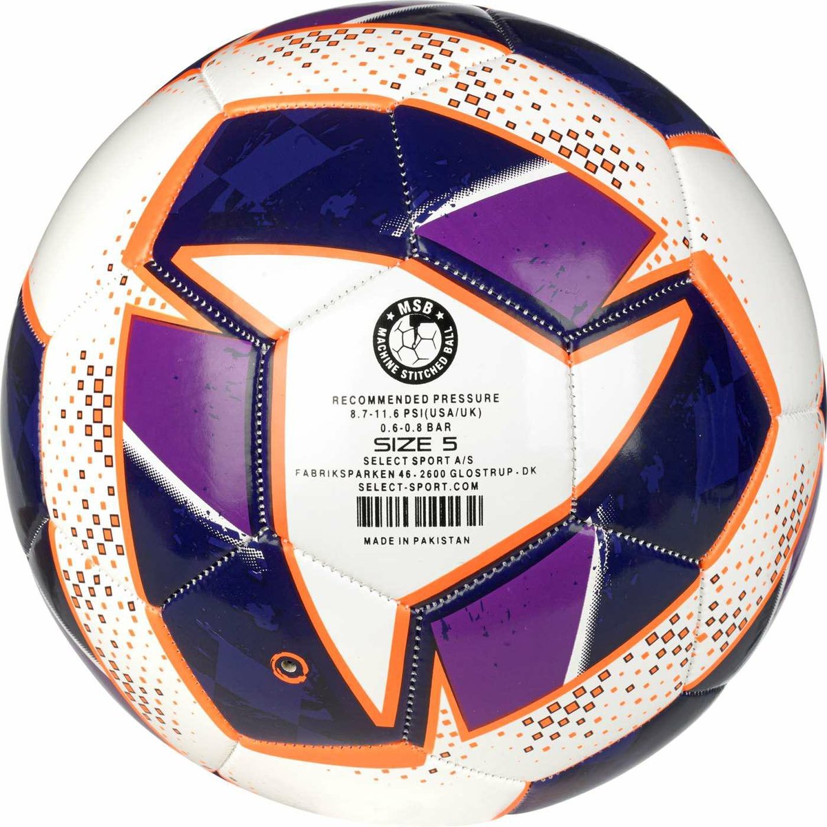 Piłka nożna SELECT Classic biało/purpurowa - 5