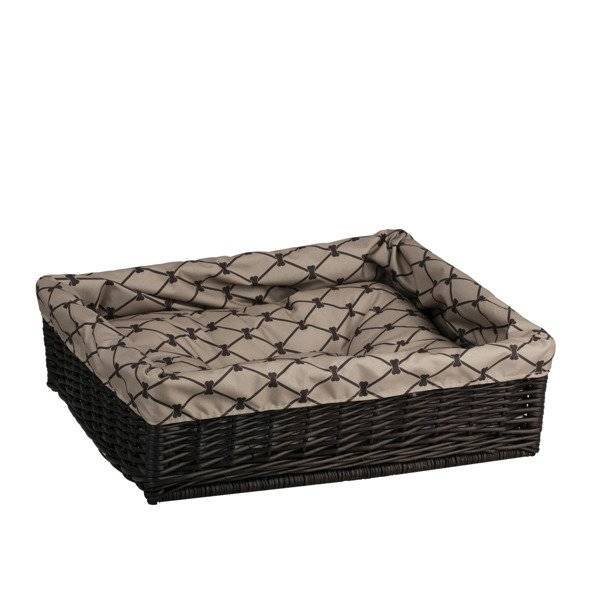BRAN WIKLINOWE PROSTOKĄTNE LEGOWISKO DLA PSA Z PODUSZKĄ 60X50 H18 CM