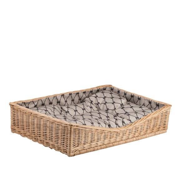 Bonnie Prostokątne Luksusowe Wiklinowe Legowisko Dla Psa Kanapa Dla Zwierząt 80X50 H10/19 Cm