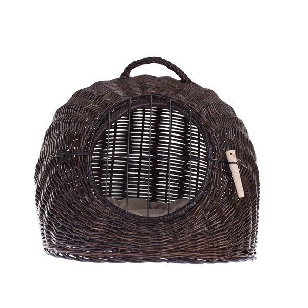 Efa klatka dla kota  buda dla psa  domek dla zwierząt zamykany z poduszką  transporter dla kota 55x45 H47 cm