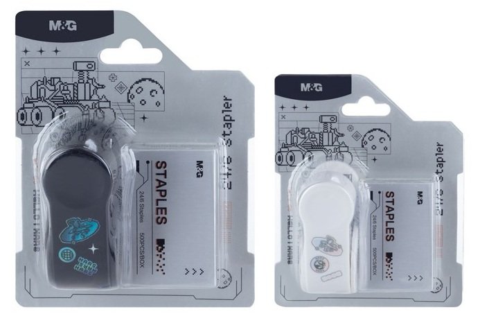 Zszywacz mini Hello Mars+ zszywki 24/6,20 kartek gł. zszywania 35mm M&G MIX