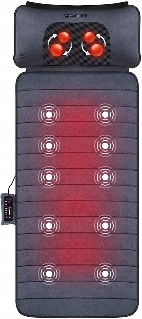 Mata do masażu ciała masująca Shiatsu masażer materac Comfier 3603U szary
