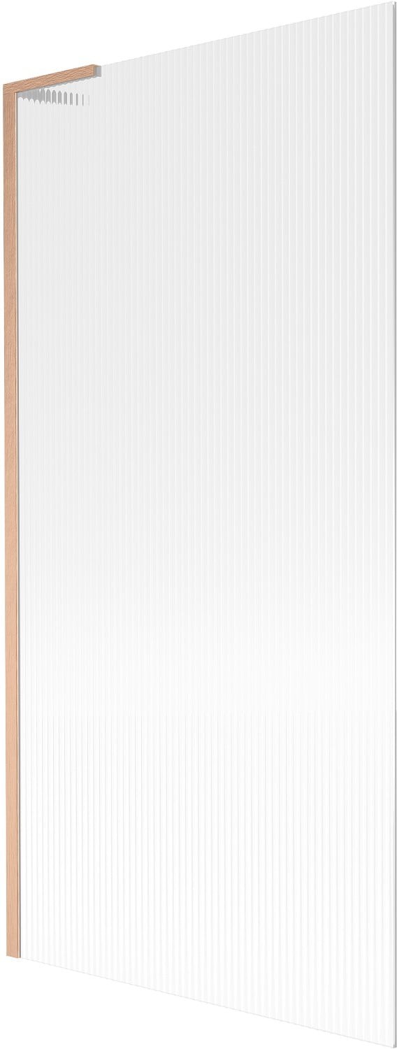 Mexen Next L parawan nawannowy 1-skrzydłowy 90 x 150 cm, prążki, miedź szczotkowana - 895-090-000-03-09-65