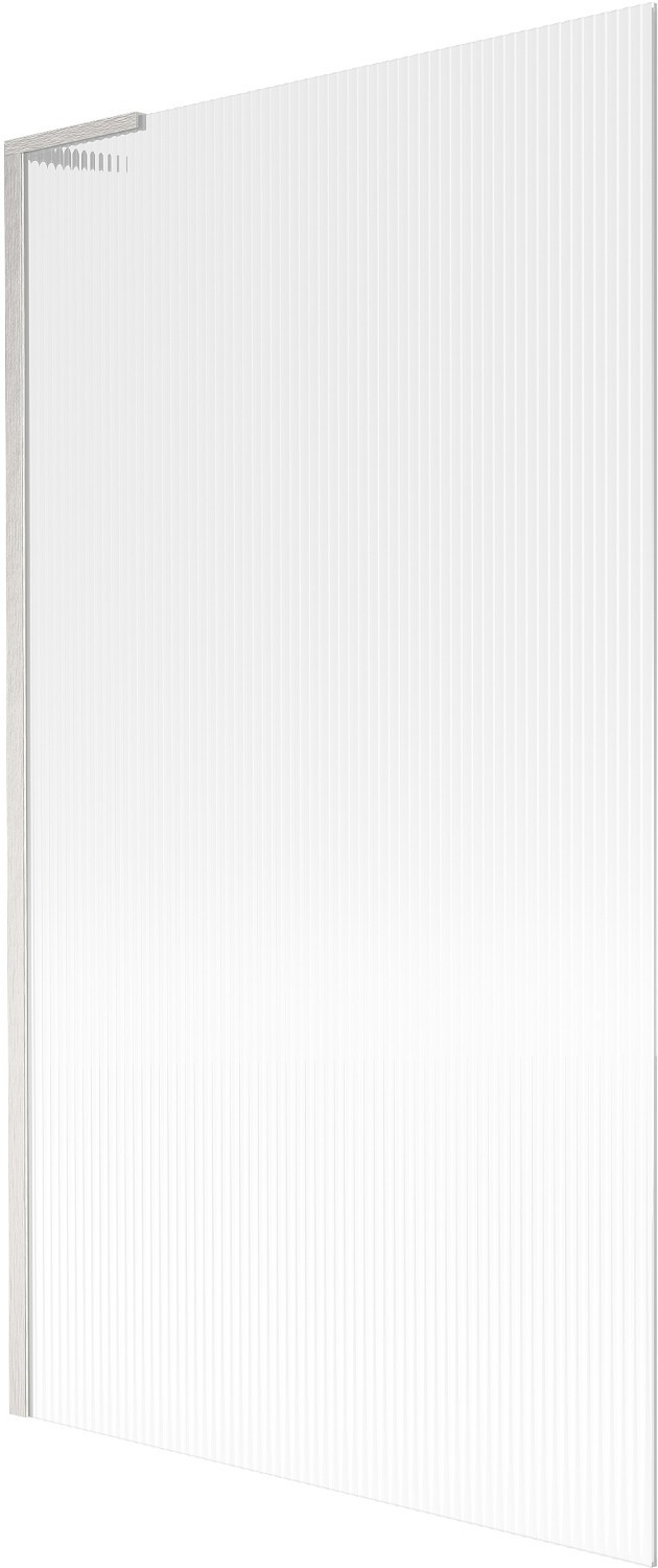 Mexen Next L parawan nawannowy 1-skrzydłowy 100 x 150 cm, prążki, nikiel szczotkowany - 895-100-000-03-09-97