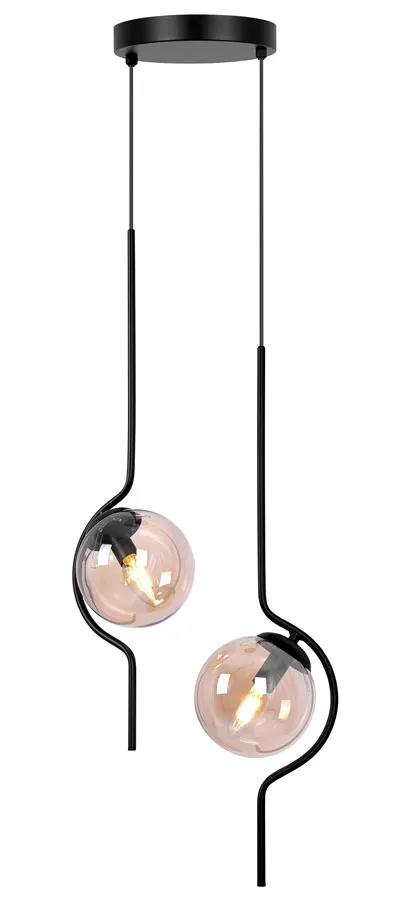 Bursztynowa designerska lampa wisząca - 3X A473 H0-B17