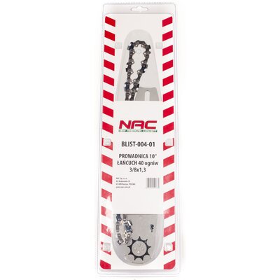 Zestaw NAC Prowadnica 10 25 cm + Łańcuch 40 Ogniw 3/8 x 1.3