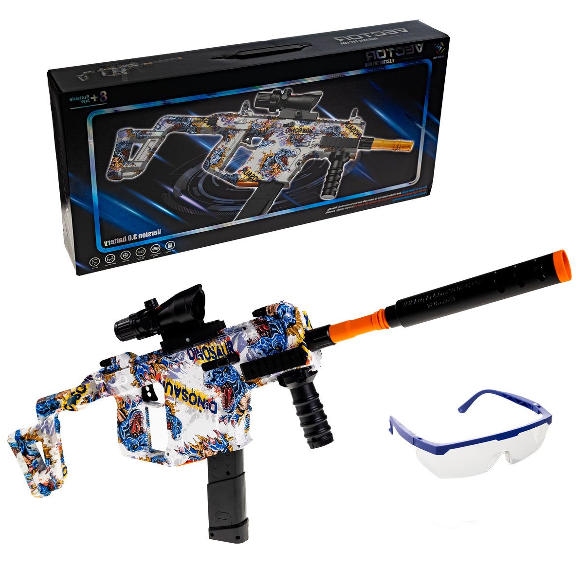 DUŻY PISTOLET VECTOR automat kulki żelowe wodne karabin ORBEEZ ELEKTRYK