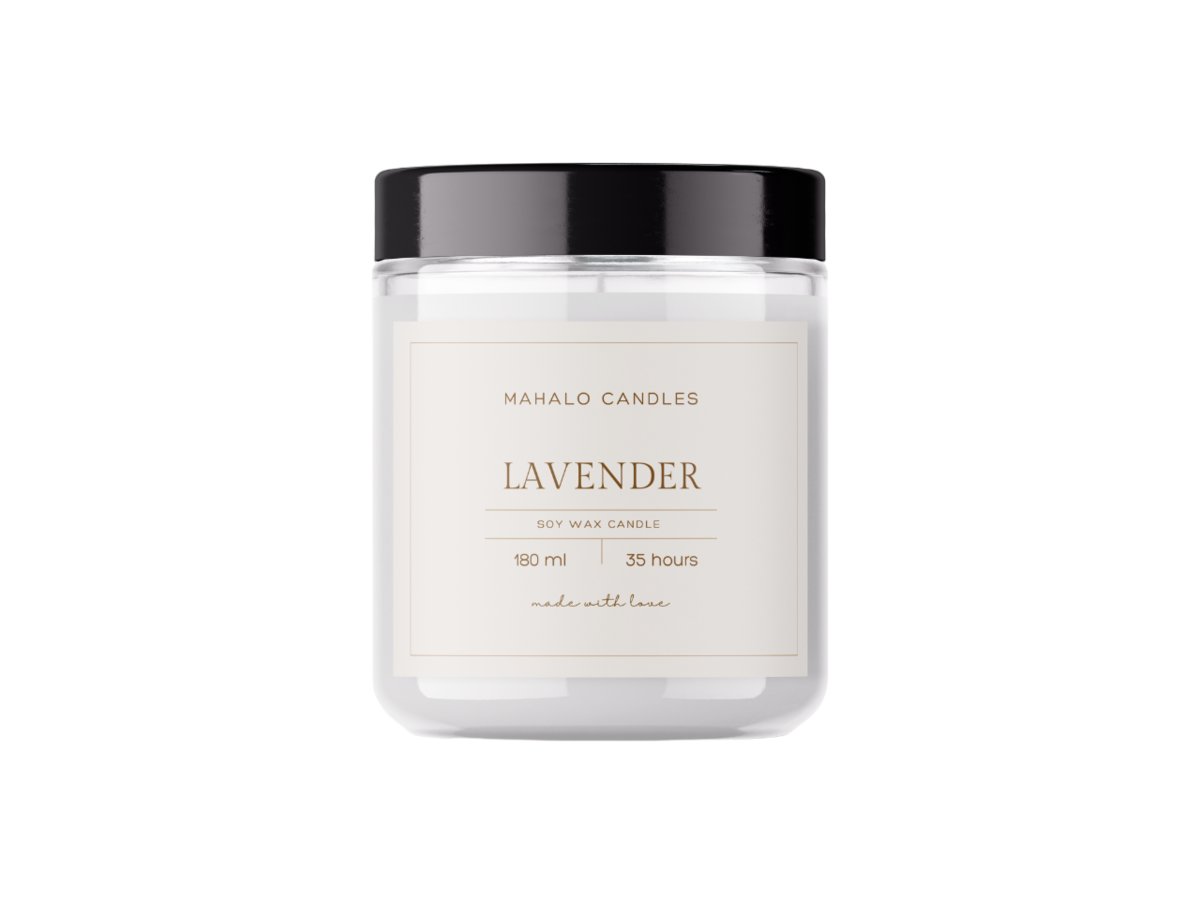 Świeca sojowa 180ml LAVENDER Handmade MahaloCandles