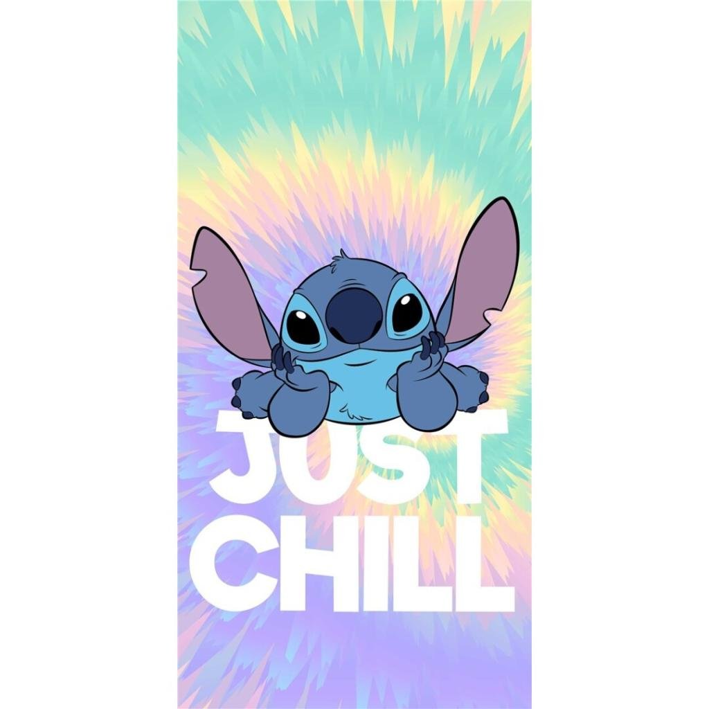 lilo & stitch - just chill - ręcznik plażowy 100% polyester - 70x140cm