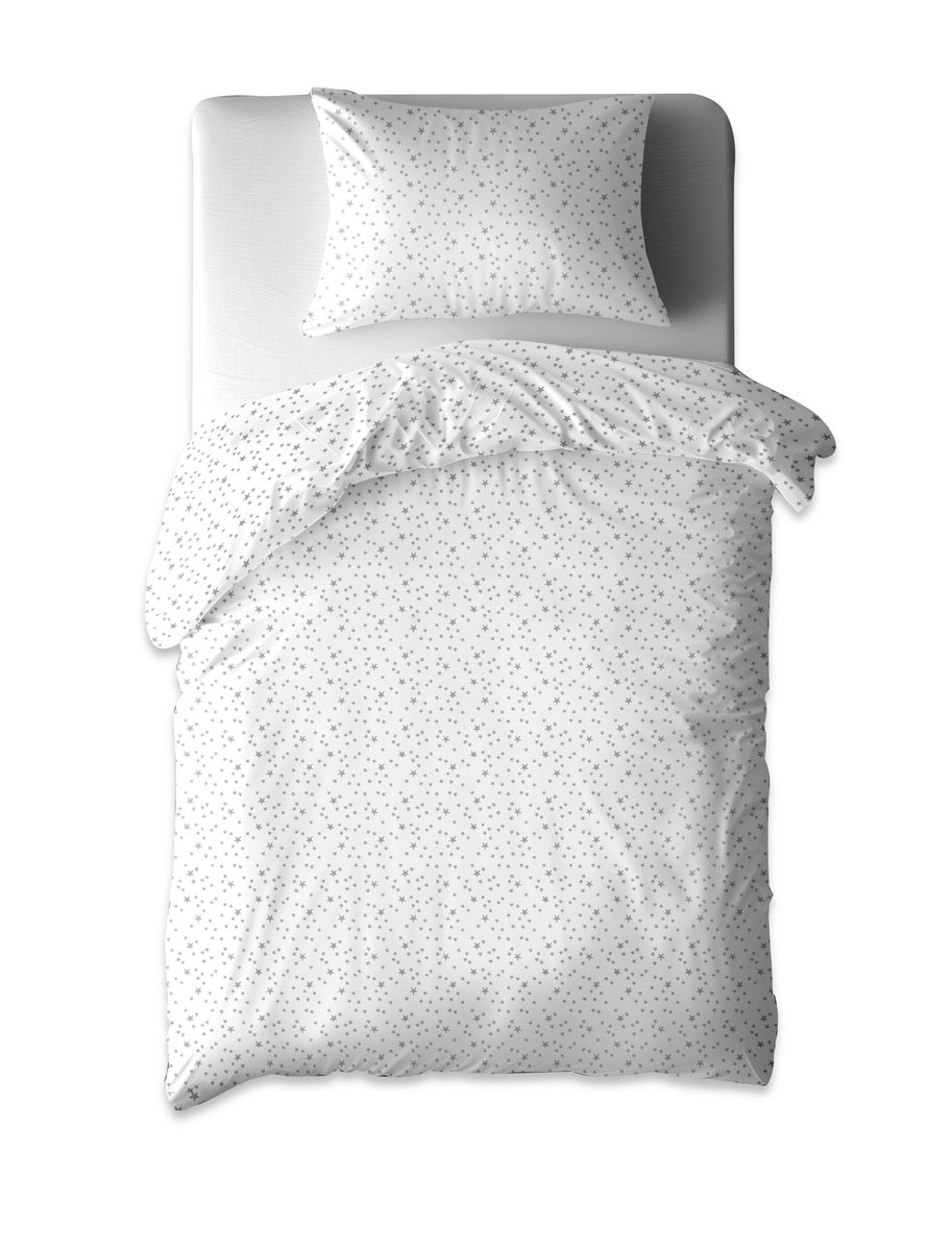 Pościel 2 elementowa JUNIOR 160x200 + 50x60 cm BAWEŁNA 100% dla młodzieży i dorosłych MINI GWIAZDECZKI